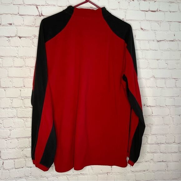 The North Face Fleece Jacket Mens XL Long Sleeve 1/4 Zip Red & Black TKA 100‎ - Picture 3 of 7